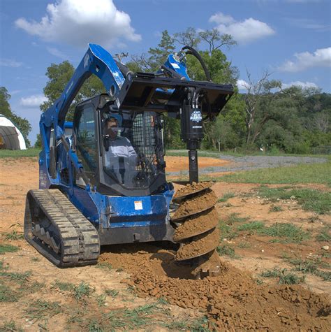 skid steer earth auger|heavy duty skid steer auger.